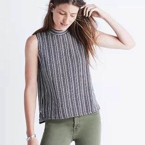 Madewell Mock Neck Striped Top